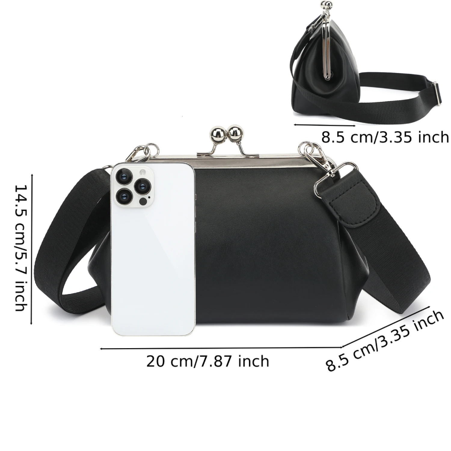 Ship from US Halloween womens handbag cross body bag retro n thick leather fashionable shoulder clip 250227FBB