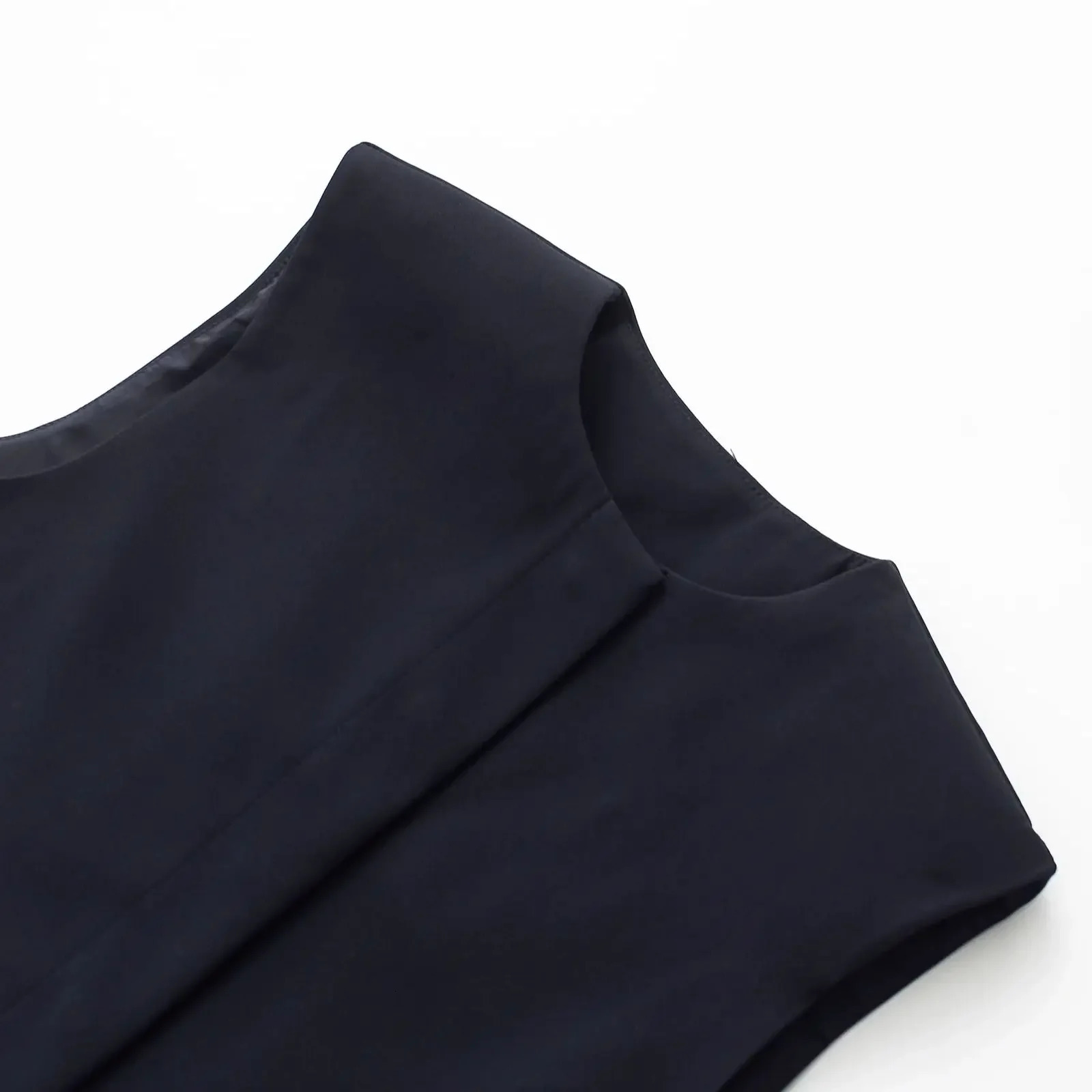 TRAFSHE womens vest ONeck sleeveless ultrathin single chest street jacket 250226