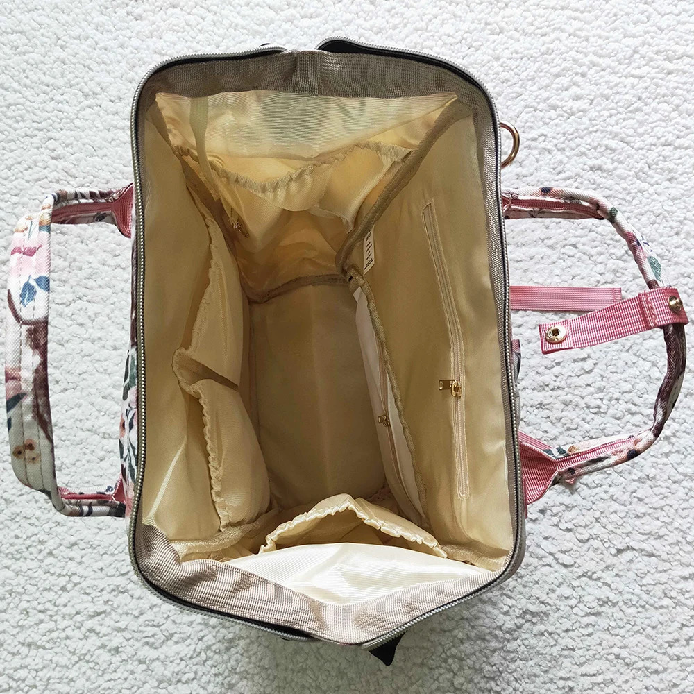 RTS Wholesale Mommy Bag Boutique Diaper Bag High Volume Baby Girls Backpack Cow Kids Casual Children Bags Zipper Hasp Backpack 250227