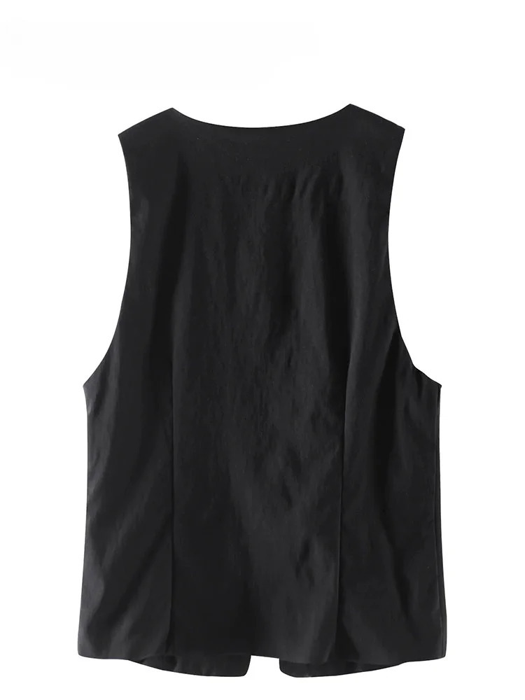 ASDS Women Fashion Lace Up Vest V Neck Sleeveless Top Y2k Vintage Solid Female Summer Sexy Party Tank Tops 250226