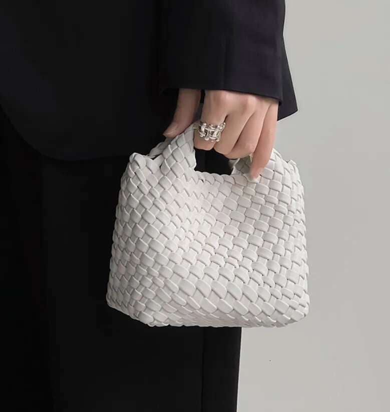 Women's Bags Clutch evening female Bucket woven Tote PU woman on sale medium size Hand knitting Ribbon Chain bag