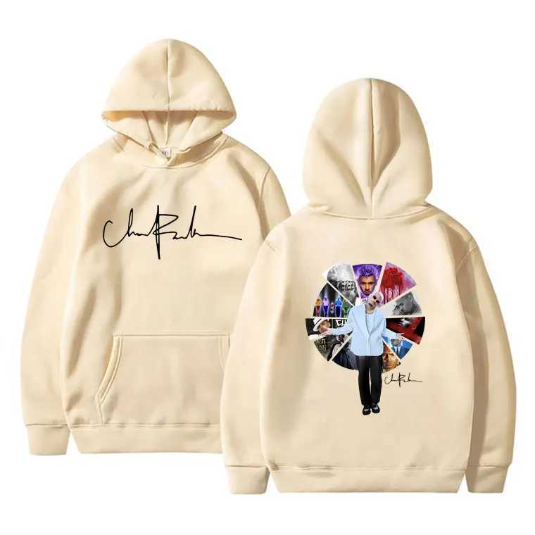 Rapper Chris Brown Music Album Cover Hoodie Unisex Oversized Pullover Male Loose Strtwear Men Women Hip Hop Casual Hoodies X250227