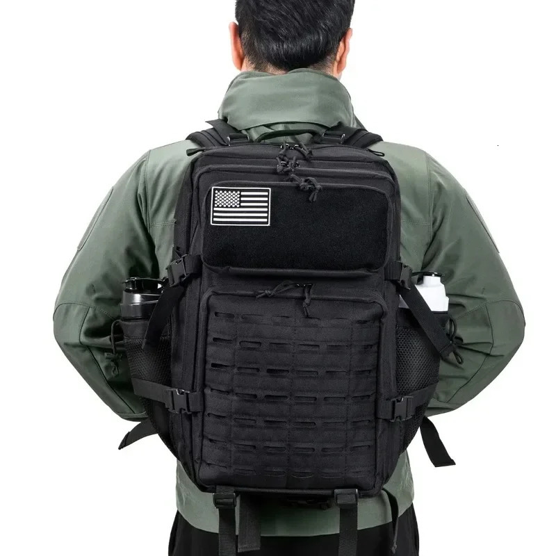Ship from US 25L45L Tactical Backpack for Men and Women hiking camping equipment back pack Small School Rucksack with Bottle Holder 250227FBB