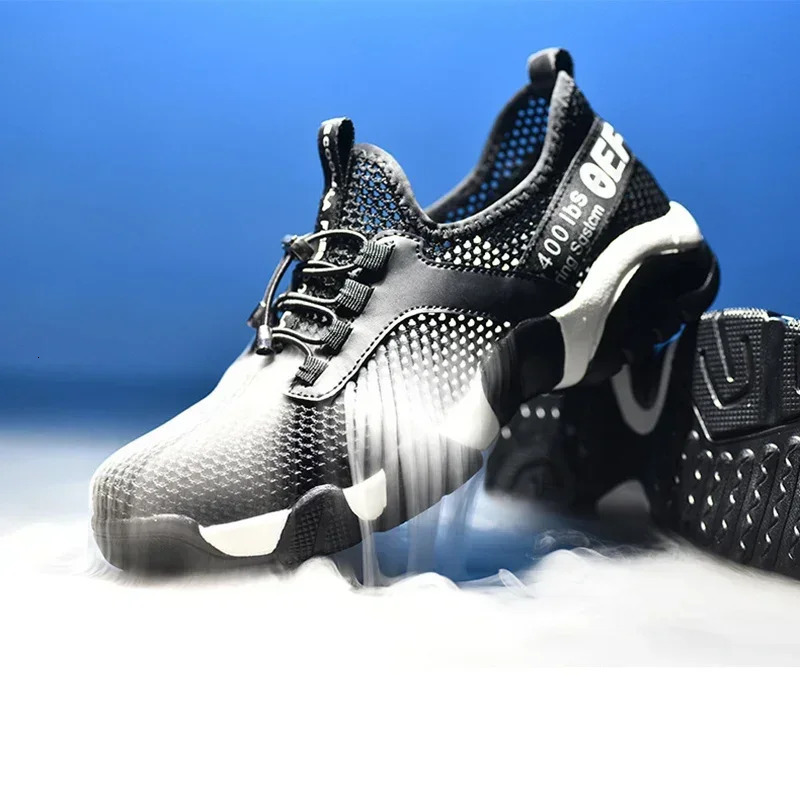 Work Sneakers Men Safety Shoes Construction Steel Toe Work Shoes Safety Boots Men Shoes Anti-puncture Working Summer 250226