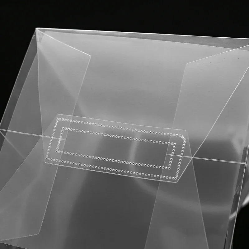 10pcs PVC Transparent Portable Flower Packaging Bag Square Trapezoid Handle Festival Gift Plastic Waterproof Storage Packing Bag 250221