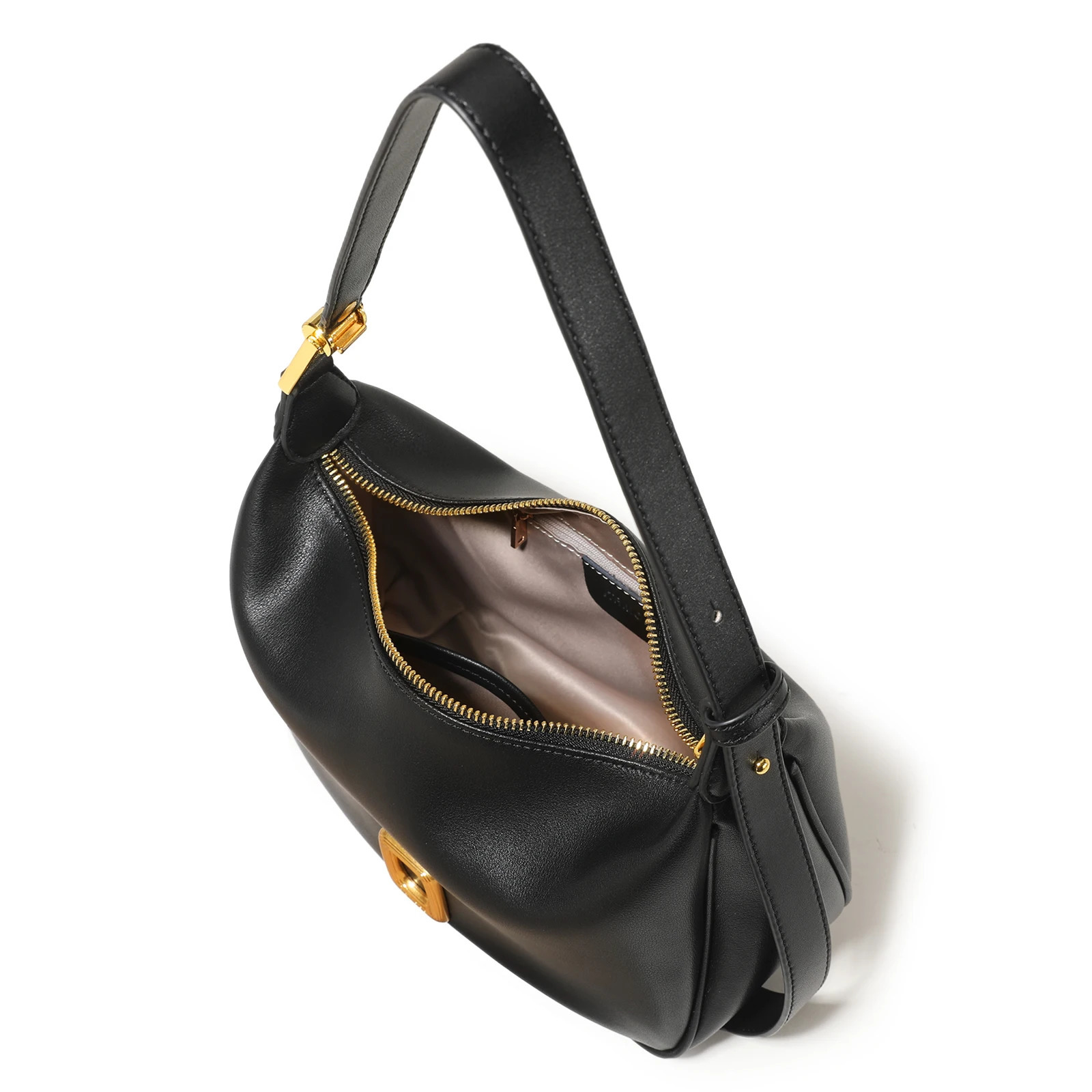 Ship from US ITAMOOD Genuine Leather Hobo Bag for Women Crescent Shaped Shoulder Elegant Top Handle Handbag Purse Valentines Day Gift 250227FBB