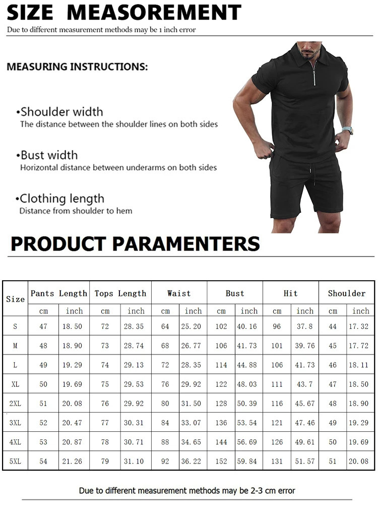 Fashion Mens Short Sleeve Shorts Two Piece Summer Zipper Polo Shirt T-Shirt Shorts Set Lapel Gradient Top Hawaii Travelwear 250224