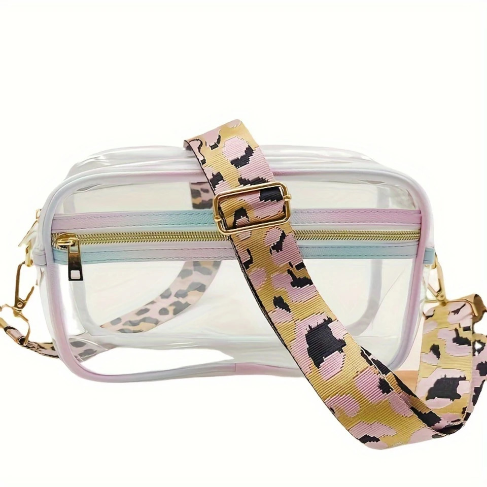 Ship from US Gym transparent cross body bag waterproof makeup phone perfect casual shoulder for outings 250227FBB