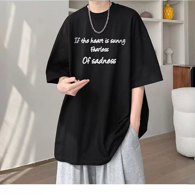 Simple And Slimming Men's T-shirt With Contrasting Color Letter Printed Short Sleeves. Designer's New Niche Versatile Top For Summer 2025