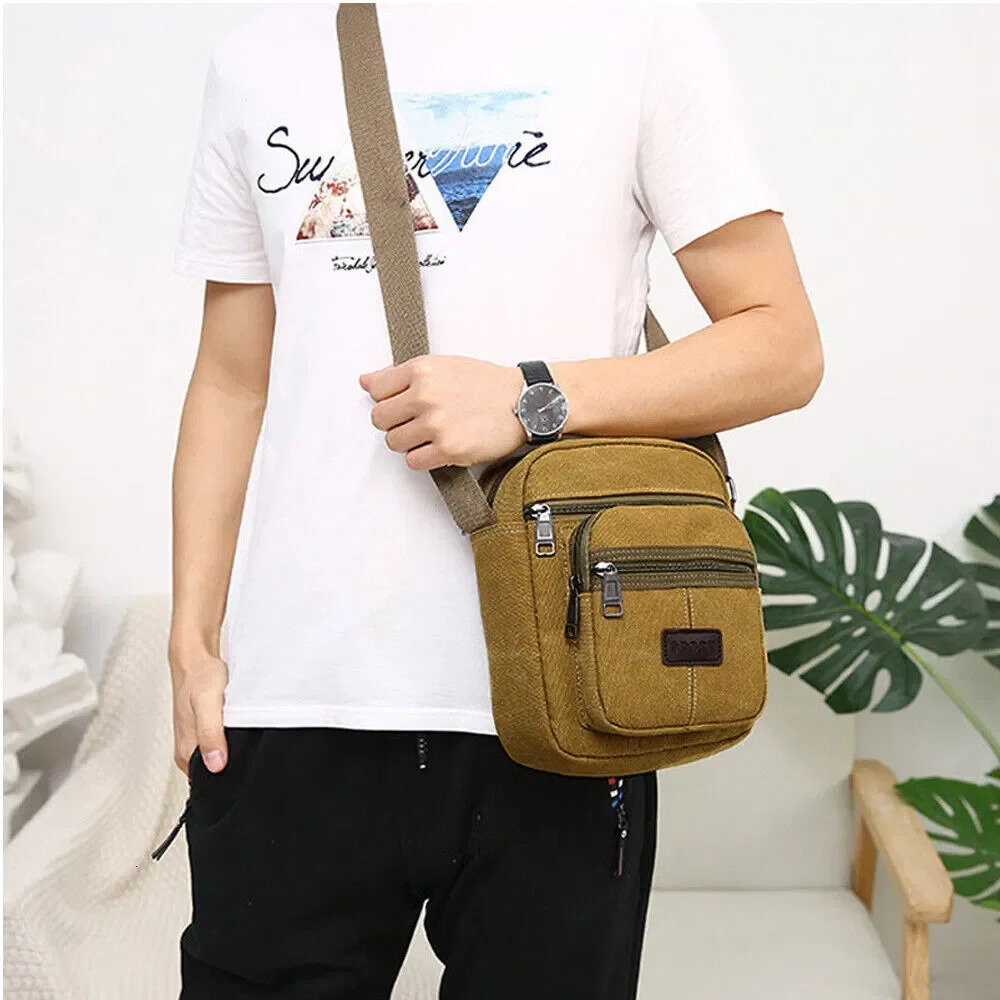 Ship from US Crossbody Bag Canvas Bags Casual Shoulder Satchel Handbag Pouch Messenger Unisex 250227FBB