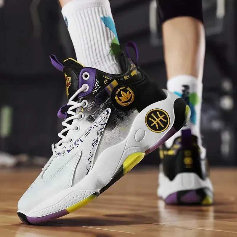 Mens Sneakers High-top Basketball Shoes Men Fashion Wear-resistant Casual Shoes Platform Shoe Breathable Non Slip Running Shoes Z250227