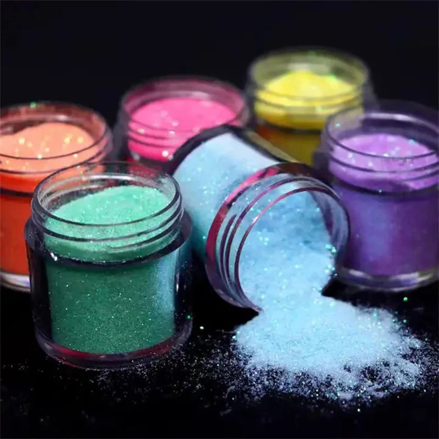 12Colors 10ML Shiny Nail Glitter Powder Sequins Powder For Nail Art Decoration Gradient Nail Powder Nail Art Decoration 250227