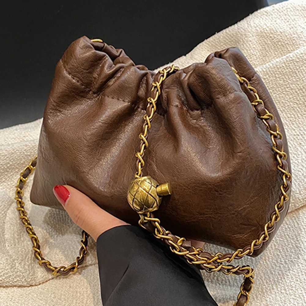 Women Chain Shoulder Bag Versatile Crossbody Tote Bag Casual Pleatd Hobo Bag Sahel Sling Bag Girl Stylish PurseXJ250227