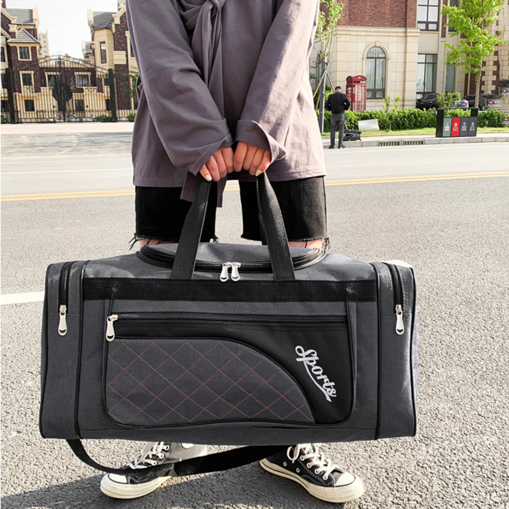 Ship from US Nylon Travel Duffel Bag Large Capacity Handbag Portable Outdoor Gym Luggage Multifunctional Waterproof Sports Fitness Bags 250227FBB