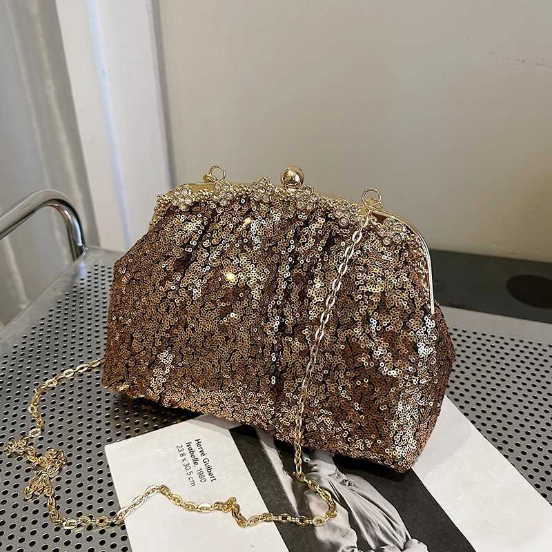 New Arrival Fashion Women Bag Evening Clutch Bag Diamond Sequin Wedding Clutch Purse and Handbag Party Banquet Chain Shoulder Messenger Bag T250227