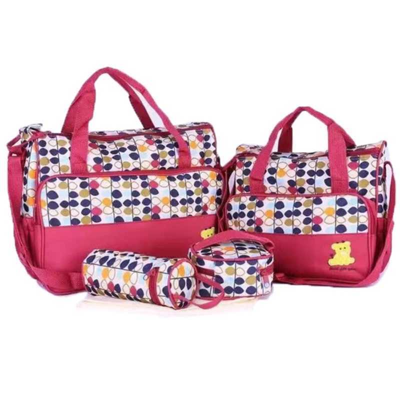 Diaper Bags A set of 5-piece mothers bag beautifully designed and easy to carry used for hospital delivery trips using baby diaper containers Y2502275