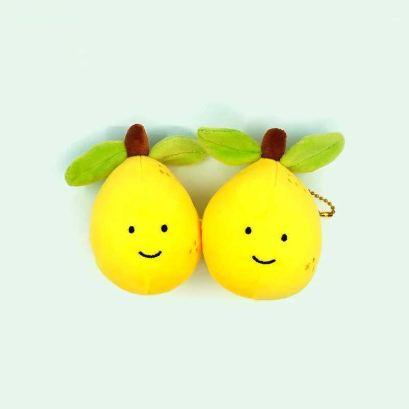 Cute Lemon Plush Toy Chain Fruit Vegetable Doll Pendant Key Ring Backpack Charms Car Bag Decor Free shipping