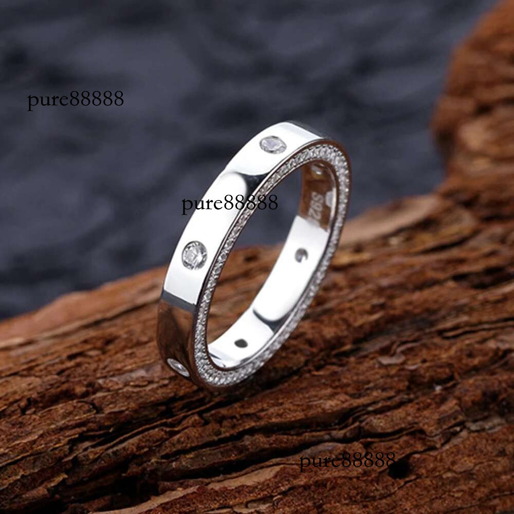WUIHA Sparkg Sterg Sier Created Moissanite Dias Wedding Engagement Anniversary Ring for Women Gifts Fine Jewelry