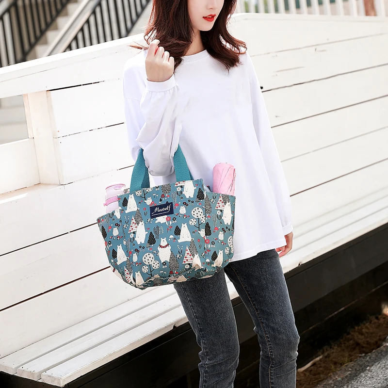 Ship from US Womens waterproof handbag fashion simple large capacity lunch bag out shopping daily 250227FBB