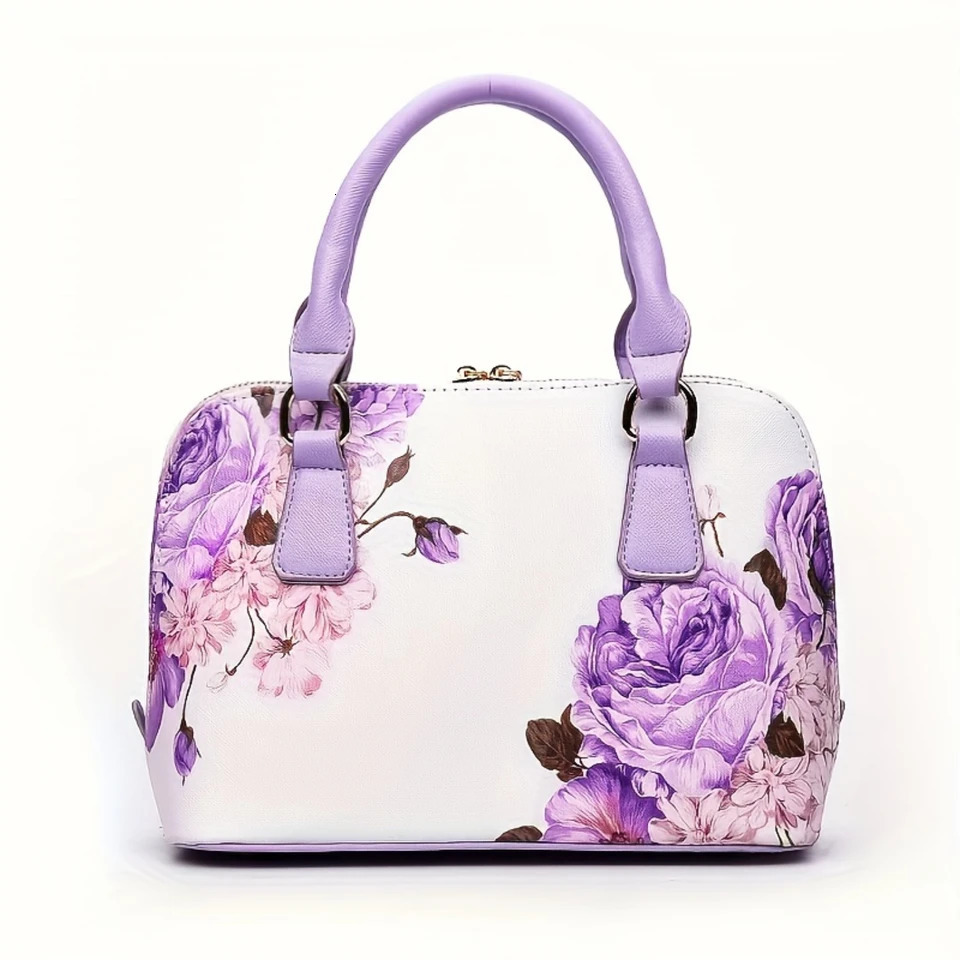 Ship from US Print Top Handbag Elegant Crossbody Boston Bag Womens Fashion 250227FBB