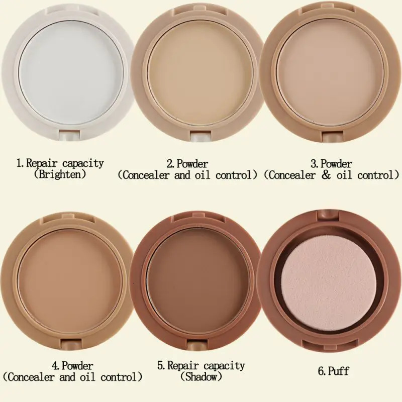 Concealer Contouring Powder 5 Color 5 Decked Powder Tower Skin ToneOil Control Makeup Loose Powder Setting Powder 250222