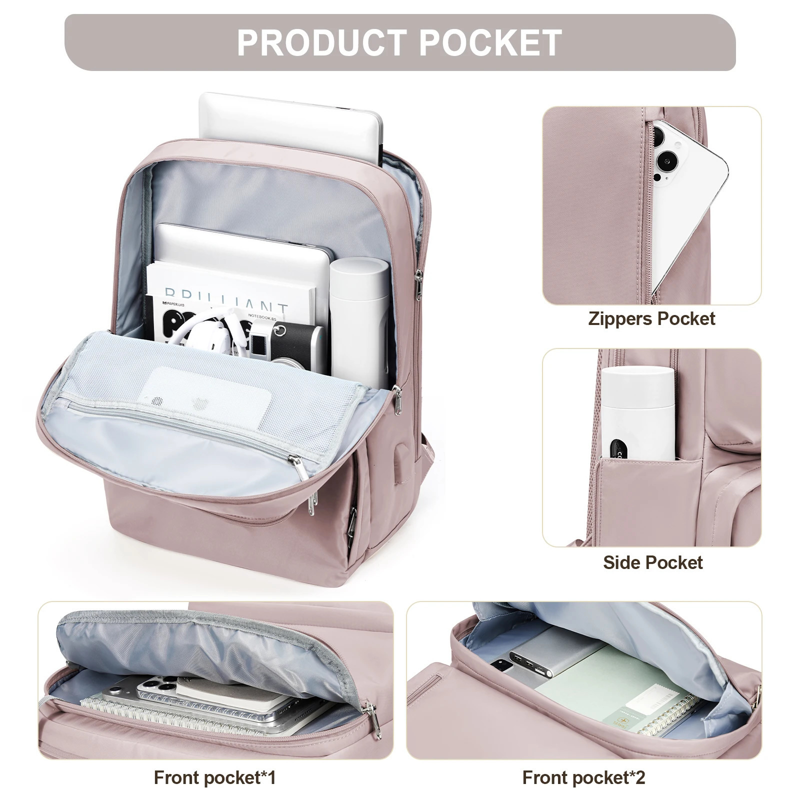 Ship from US Travel Backpack Women Carry On College for 156 Inch Laptop Nurse Teacher Mens Bag 250227FBB