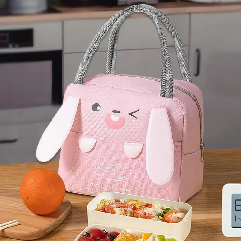 Ship from US Cartoon Lunch Bag Insulated Box Large Capacity Tote Bags Reusable Container For Picnic School Work Travel 250227FBB