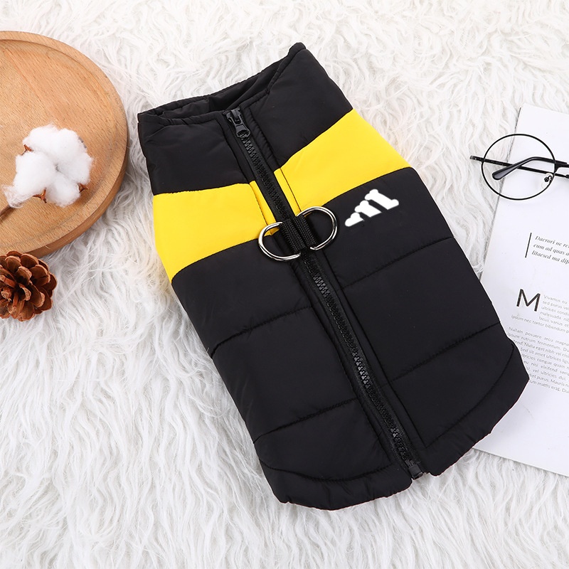 Padded Vest Dog Jacket, Warm Zip Up Dog Vest Jacket with Dual D Ring, Winter Water Resistant Small Dog Coats, Dog Clothes for Small Medium and Large D
