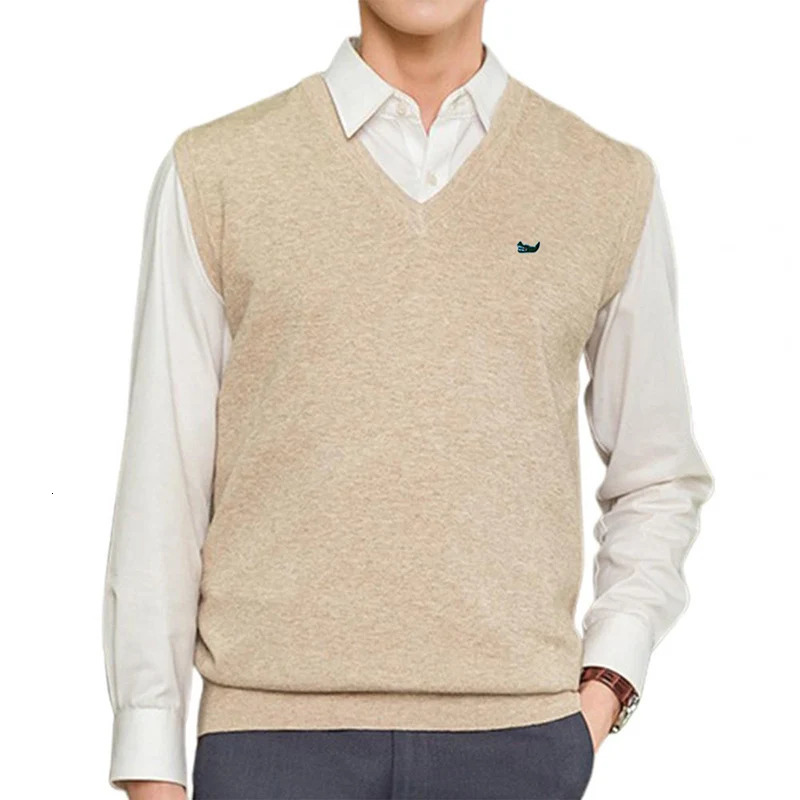 Cashmere Cotton Mens Pullover Vneck Solid Color Sweater Vests Autumn Winter Casual Wool For Men M5XL 250225