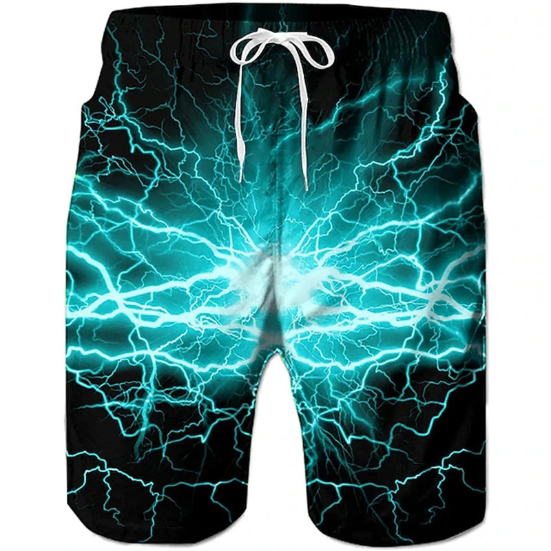 Personality Seawater 3D Printed Mens Shorts Hawaii Swim Shorts Summer Casual Vacation Beach Trunks Kids Oversized Board Pants 250226