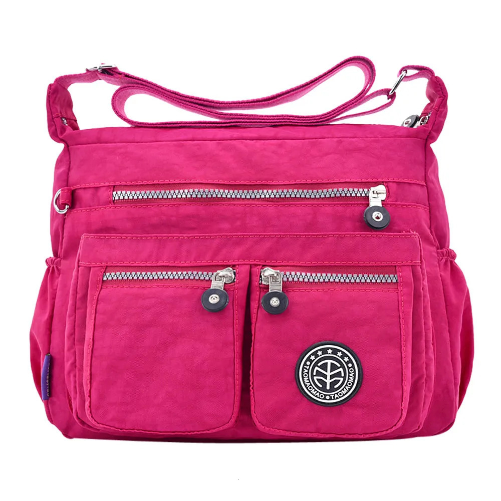 Ship from US Nylon Shoulder Bag For Women Fashion Solid Color Waterproof Crossbody Female Travel Handbag Large Capacity 250227FBB