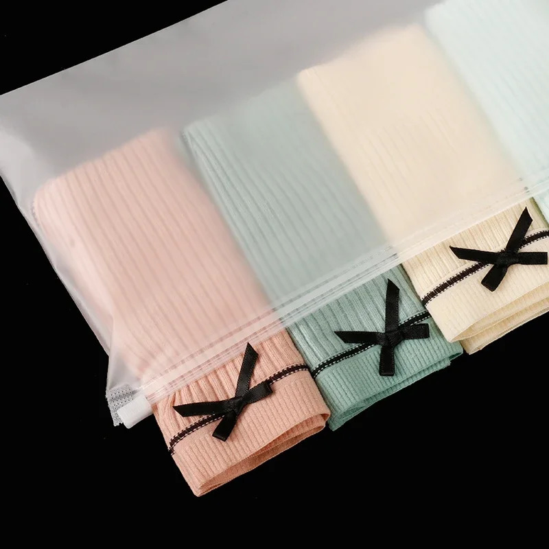 Ship from US 10Pcs 16Wires Frosted Zipper Bag Underwear Panties Socks Packaging Supplies Cosmetic Storage Bags With Air Hole Resealable 250227FBB