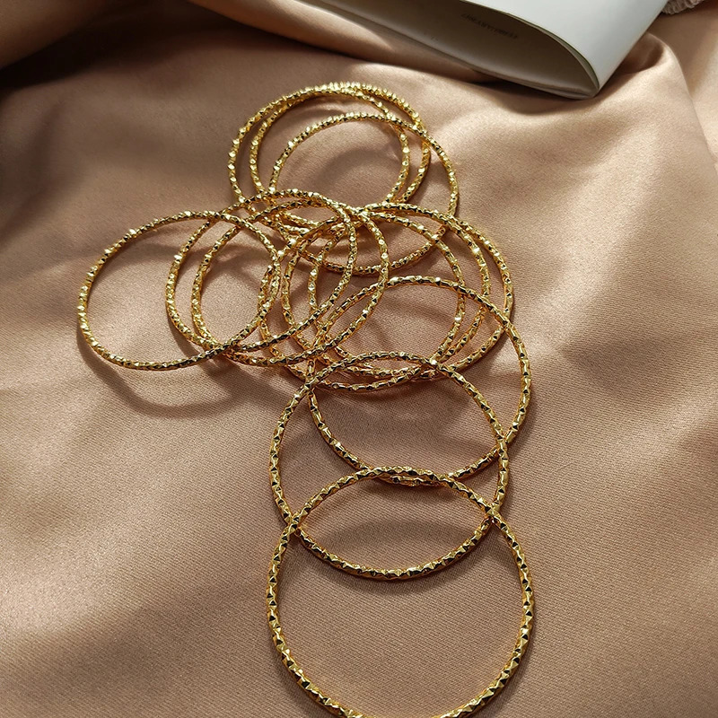 Baby Arabic Indian Jewelry Gold Color Bangles For Kids Copper Baby Bracelets 250227