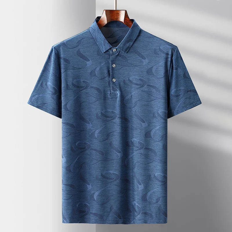 Summer Polo Shirts Men Fashion Casual 10XL 11XL Plus Size Shirt Men Big Breathable 250225