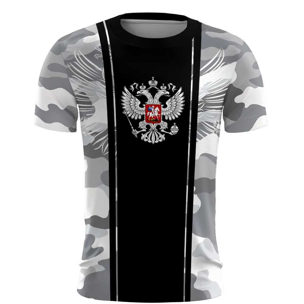 Russia Mens T-Shirts 3d Russian Flag Short Slve T-Shirt For Men Oversized Ts Mens Clothing Summer Casual Breath Sportswear X250227