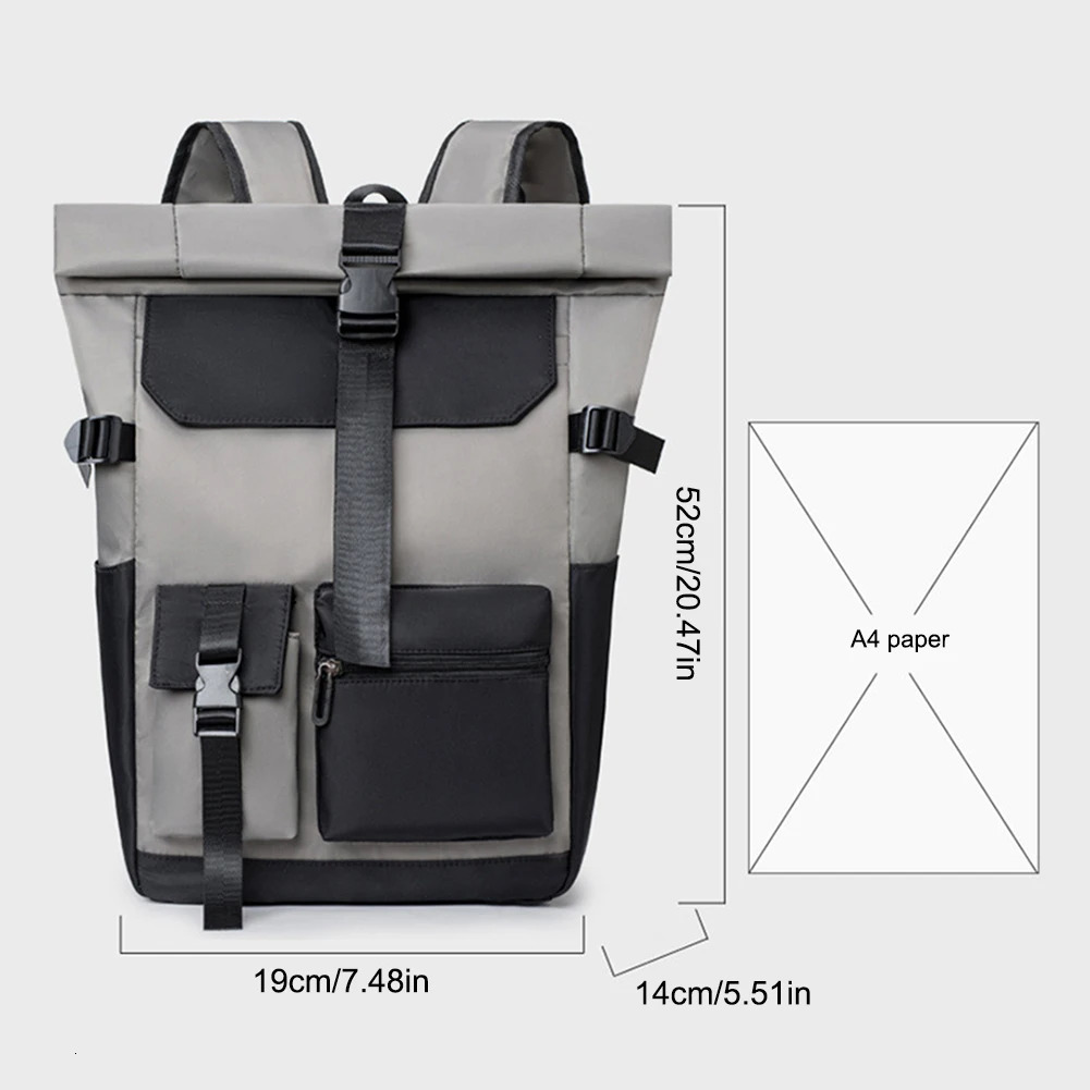 Ship from US Waterproof travel backpack large capacity mens outdoor sports and leisure Daypack business laptop school work office 250227FBB