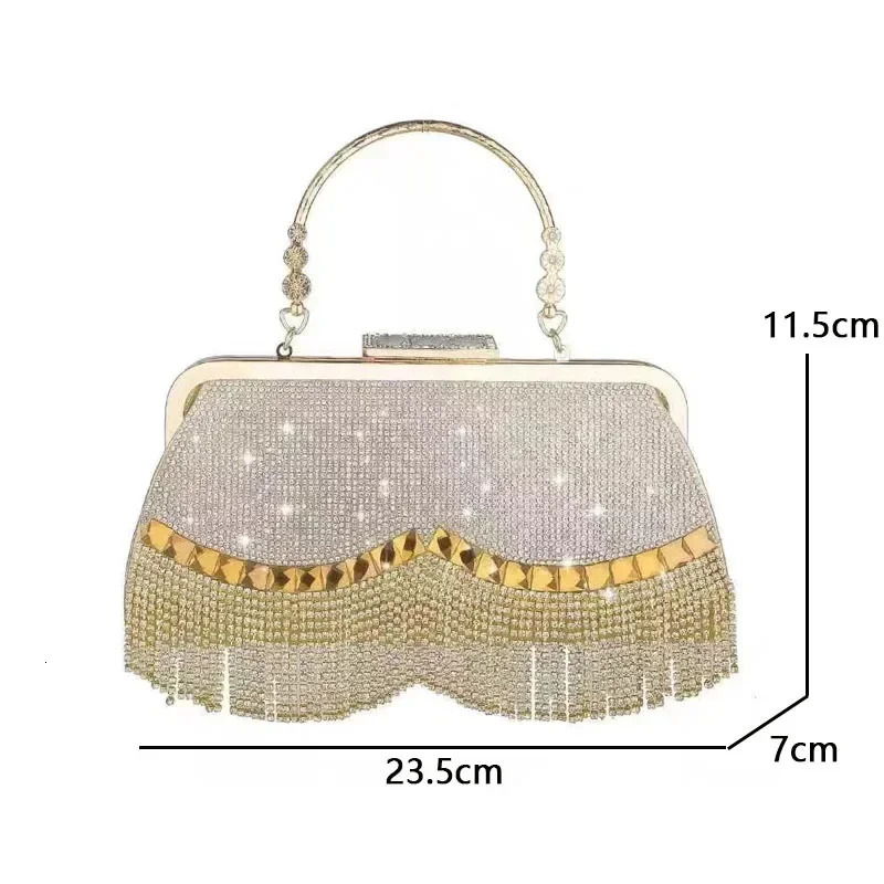 Hand for Wedding Party Banquet Diamond Clutch Bag Ladies y Evening Fashion Bridal Dress Bags ner 250226