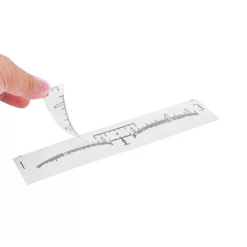 10/50/100pcs Eyebrow Ruler Sticker Tattoo Shape Tool Adhesive Microblading Guide Makeup Measurement Stencil Template Makeup Tool 250224