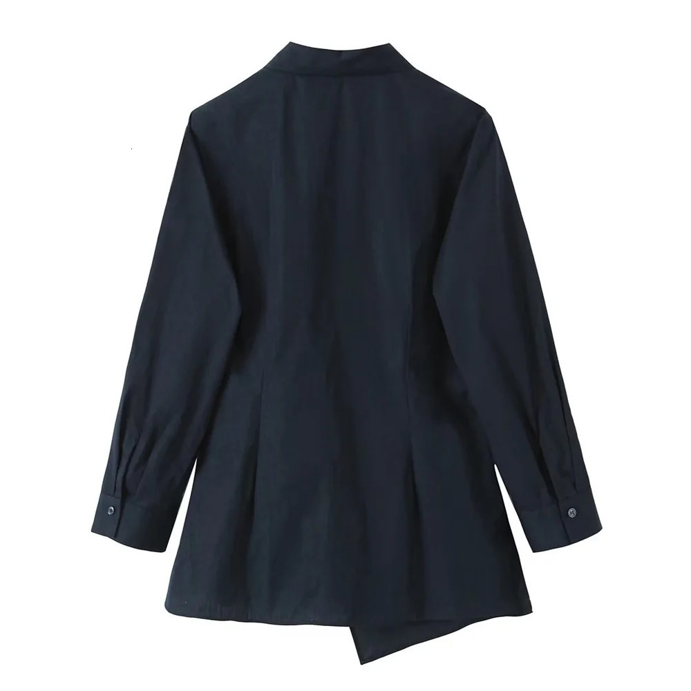UNIZER Autumn Womens Fashion Double breasted Long Sleeve Poplin Shirt Mid Waist Wide Leg Pants 250226