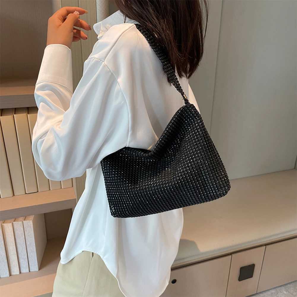 Evening Cluh Bag for Women Glitter Elegant Top Handle Bags Ladies Party Wedding Bag Female Shiny Rhine Handbag Purses NewXJ250227