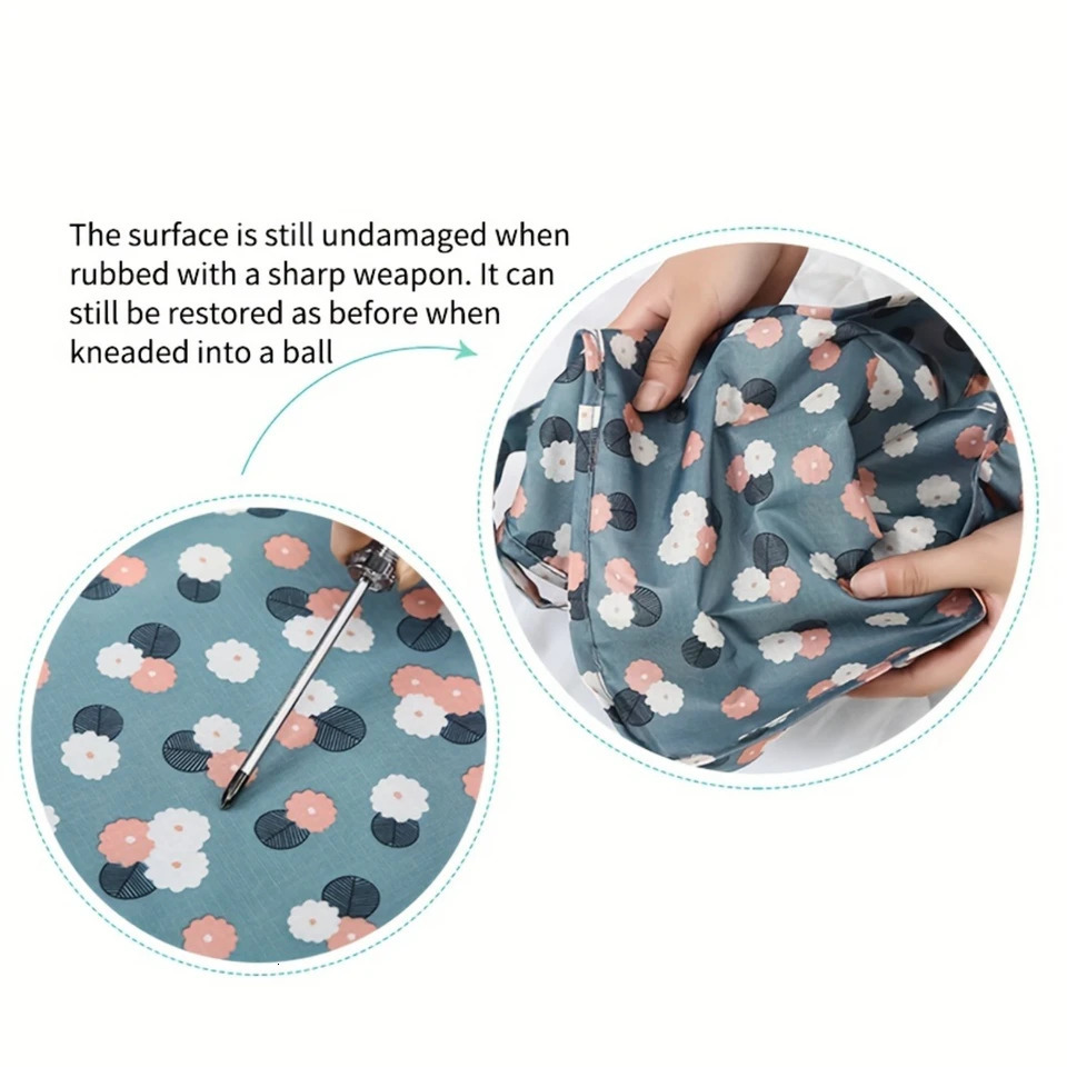 Ship from US 6pcs Travel Metal Organizer Set Printed Packing Cubes With Random Floral Pattern Portable Cosmetic Sorting Bags Mu 250227FBB
