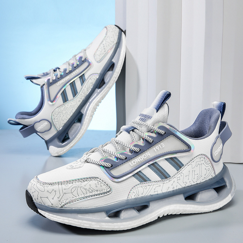 2025 new Summer mesh breathable and odorless high-end sports shoes for men, lightweight and shock-absorbing thick soled running shoes