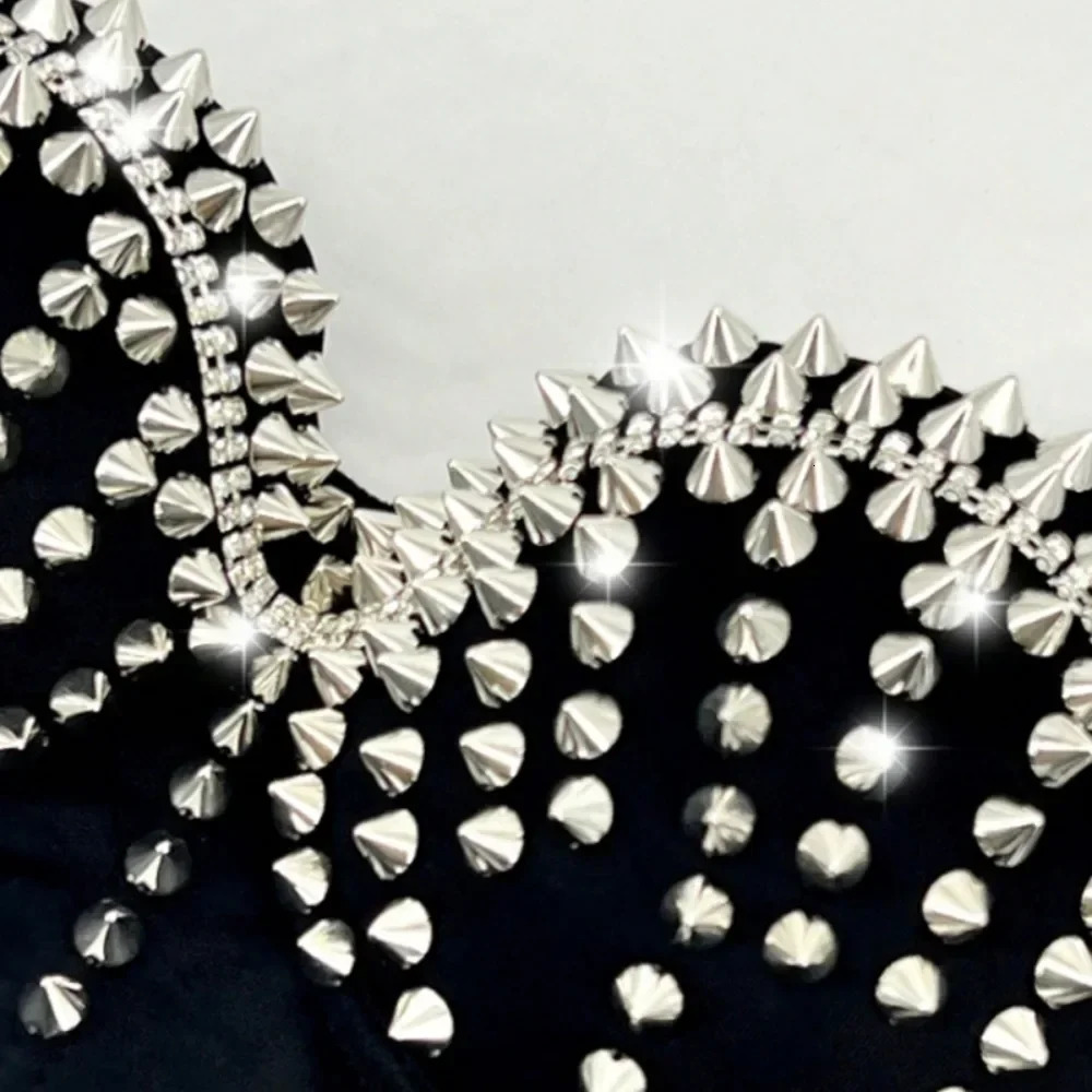 Camis Tees Corset Sexy Top Summer Tank Women Clothing Y2k Tops Fashion Clothes Streetwear Stage Show Party Club Bling Shirts 250226