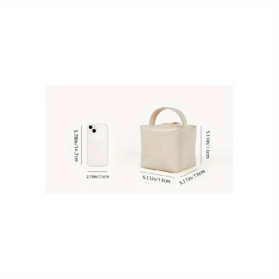 Ship from US Mini Trend Solid Color Makeup Bag Portable Zipper Toilet Organizer Perfect Travel Skincare 250227FBB