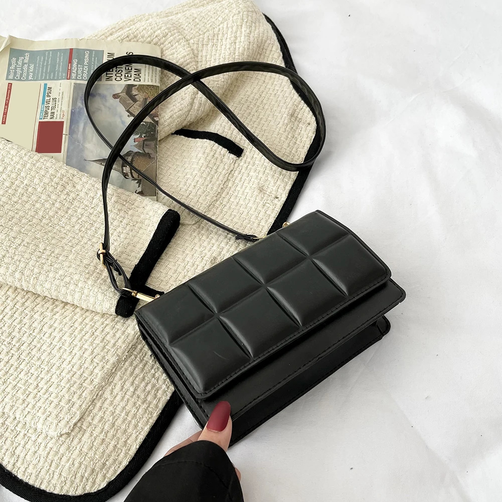 Ship from US Trendy Classic Shoulder Bag Women PU Leather Crossbody Simple Solid Color Flap Messenger Fashion Handbags Pouch 250227FBB