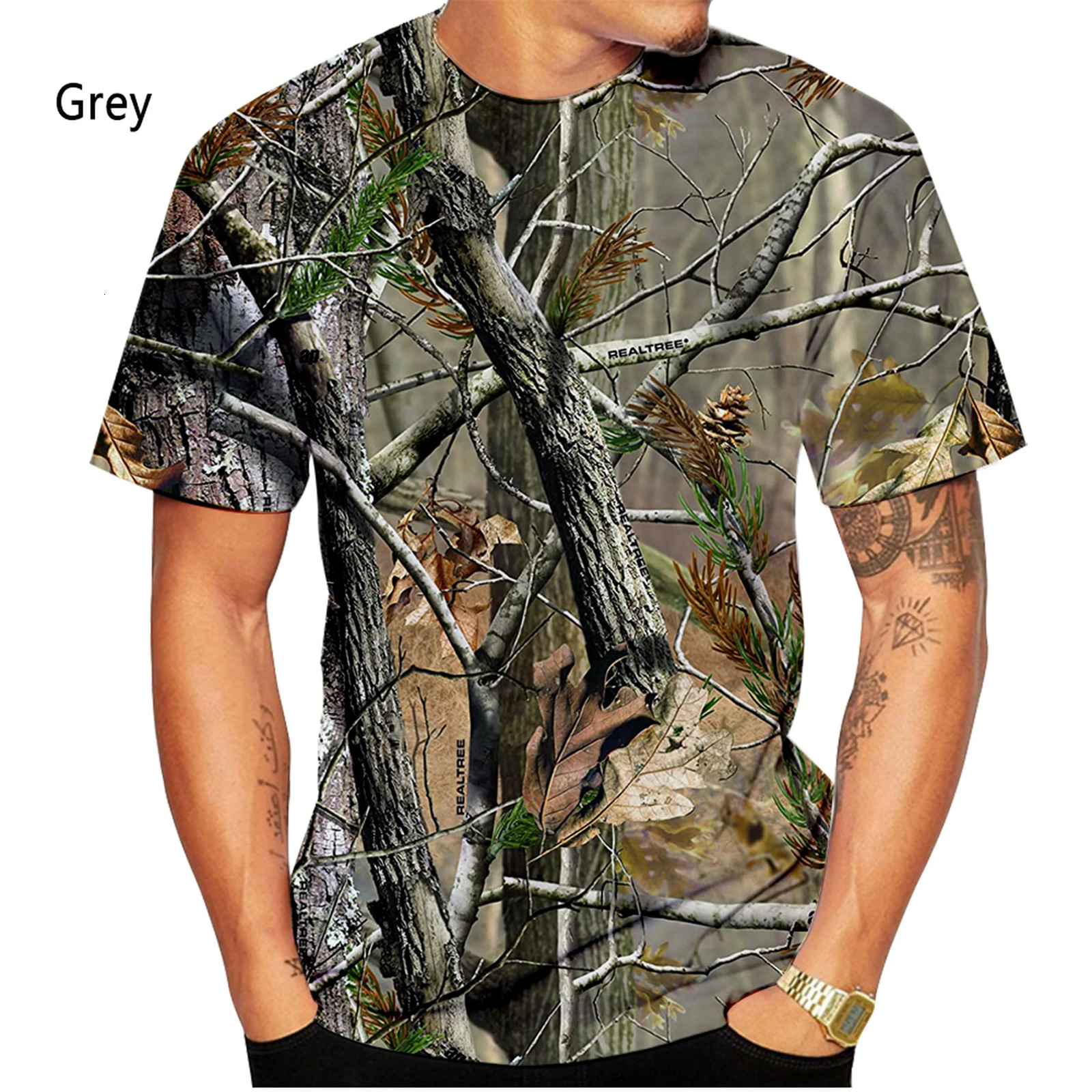 Summer Fashion 3d Camouflage Print Unisex Casual Short Sleeve T-Shirt 250226