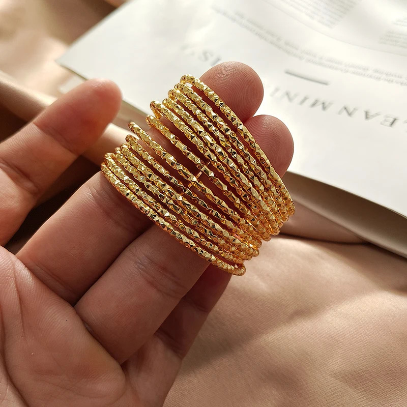 Baby Arabic Indian Jewelry Gold Color Bangles For Kids Copper Baby Bracelets 250227