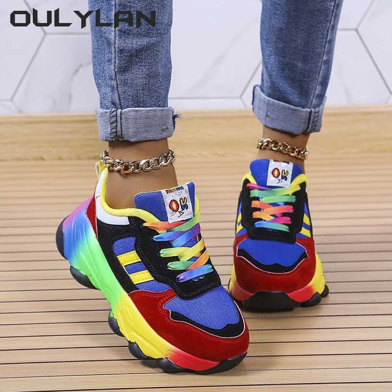 Womens Wedge Platform Plus Size Vulcanized Shoes New Sneakers Casual Sports Shoes 2024 Fashion Women Lace-up Mesh Breathable Z250227