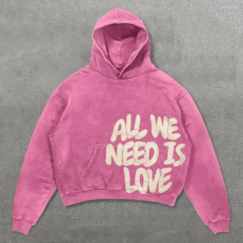 Men's Hoodies Kpop Ins All We Need Is MONEY Print Pullover Hoodie Women Men Autumn Sweatshirt Hoody BAT SLEEVE For Youth Fans