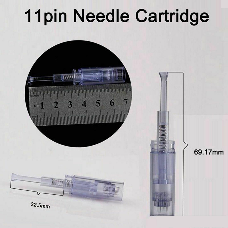 Dermapen Type Cartridges 11-Pin Replacement Needles - 50 Piece Set for Mesotherapy & Skin Care 11 Pin MTS Tips